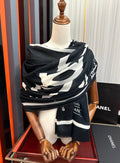 CC 25 Coco Scarf 100cm Black Cashmere 825616