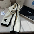 CC Knitted Long Scarf White Cashmere 828773
