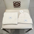 Hermes Classic Hat & Scalf Set White Rabbit Fur 980200