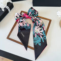 CC Twilly Mini Scarf Black Green Pink Silk 280927