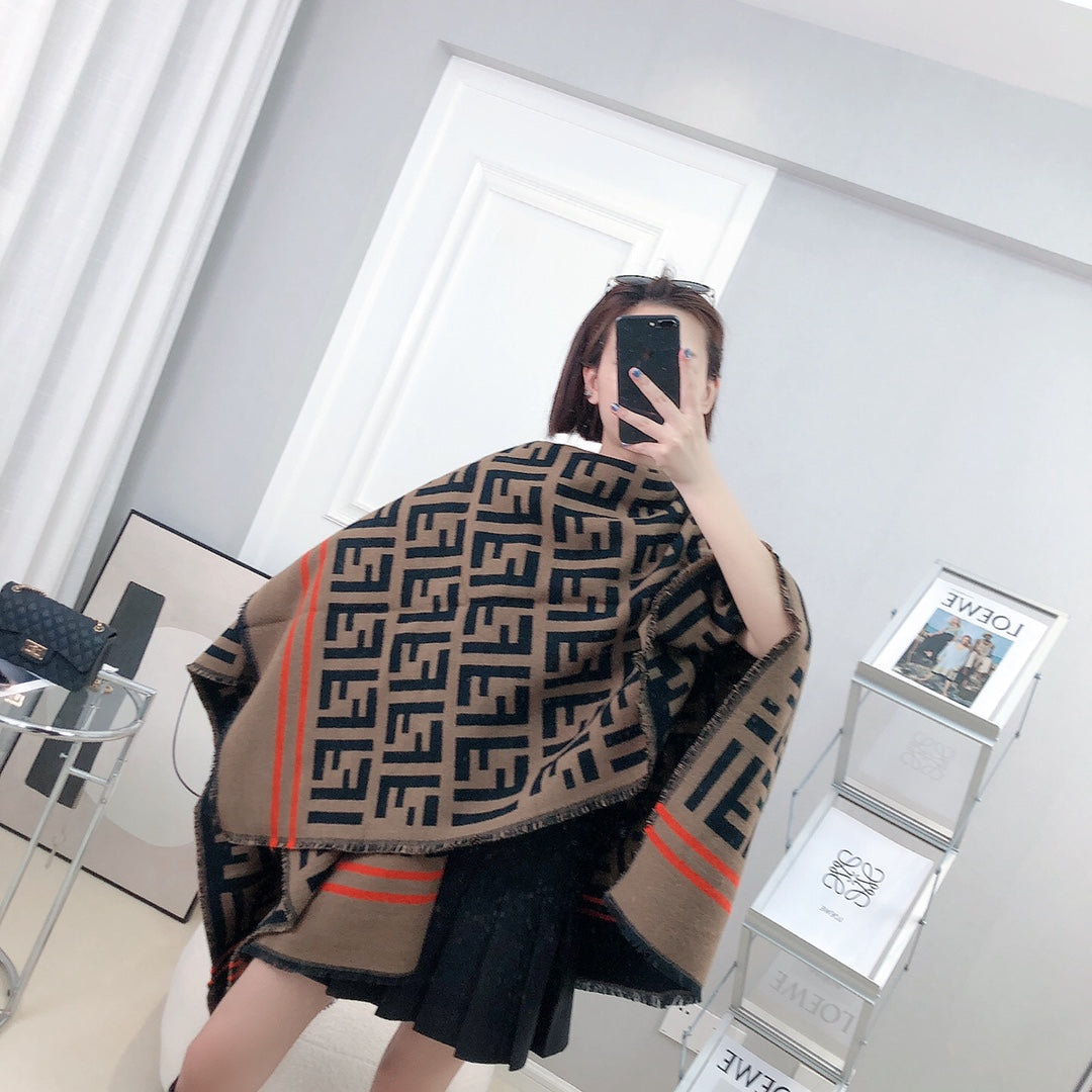 FF 140CM Two-tone Brown Red Wool 103729