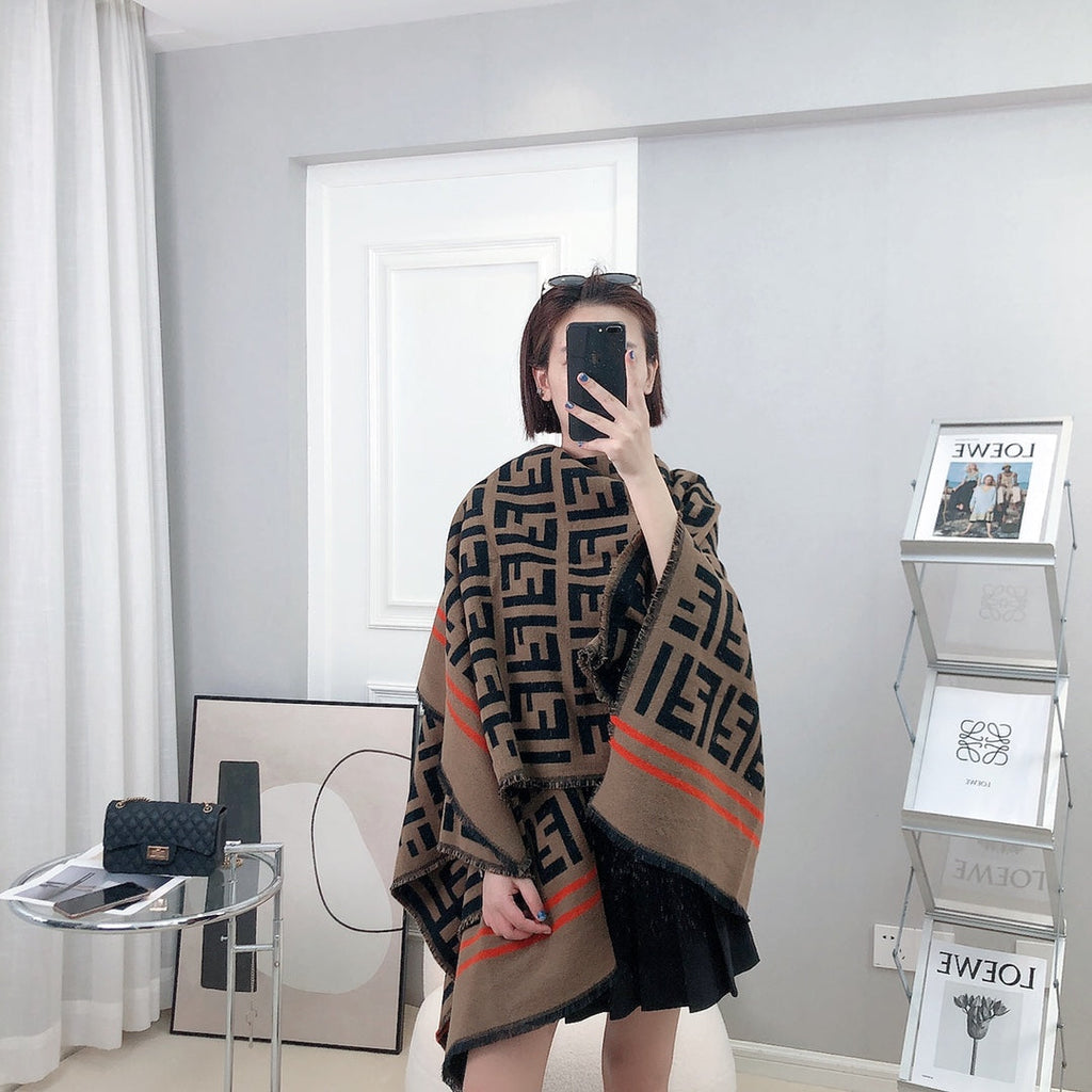 FF 140CM Two-tone Brown Red Wool 103729