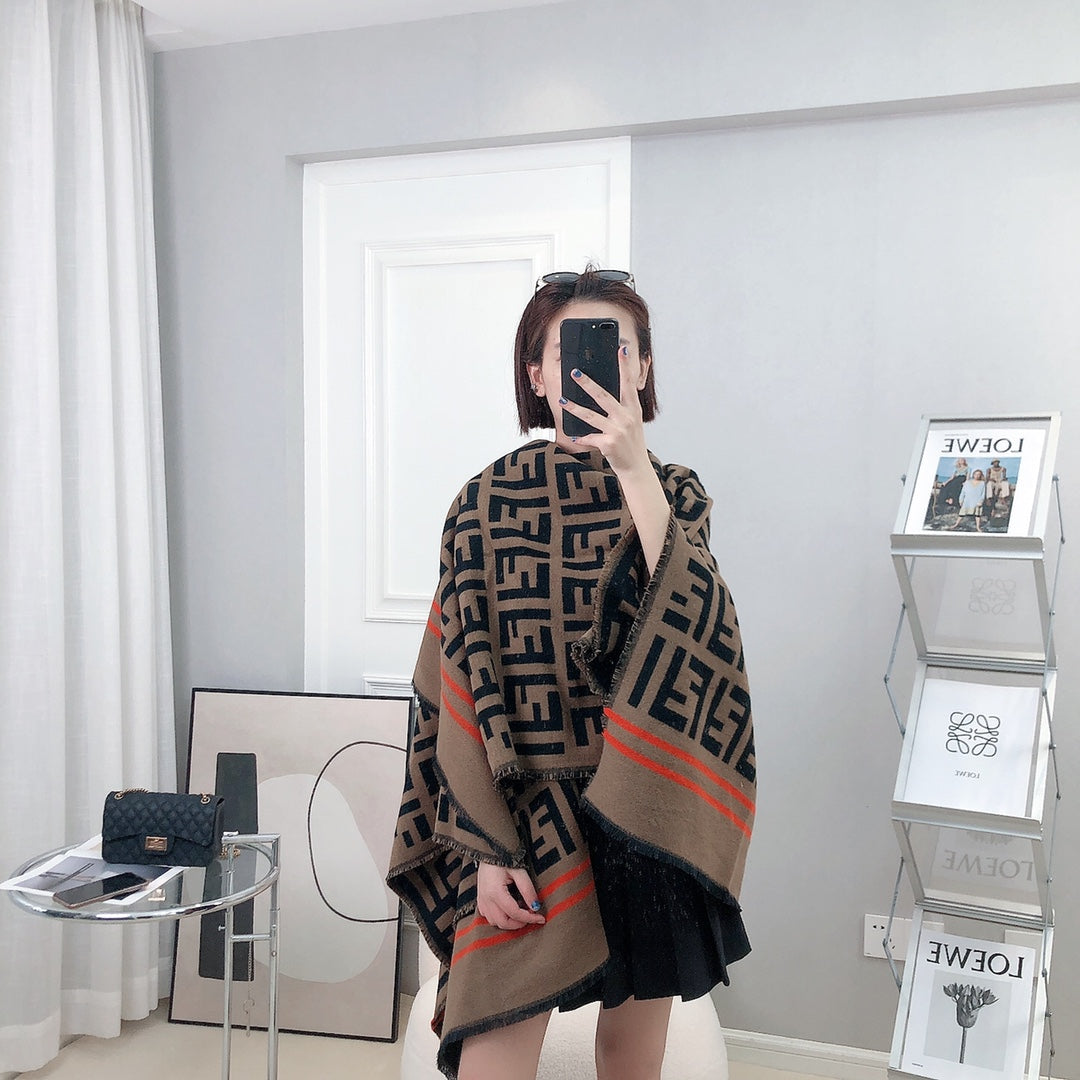 FF 140CM Two-tone Brown Red Wool 103729