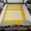 HM Riviera Blanket Yellow White Wool Cashmere