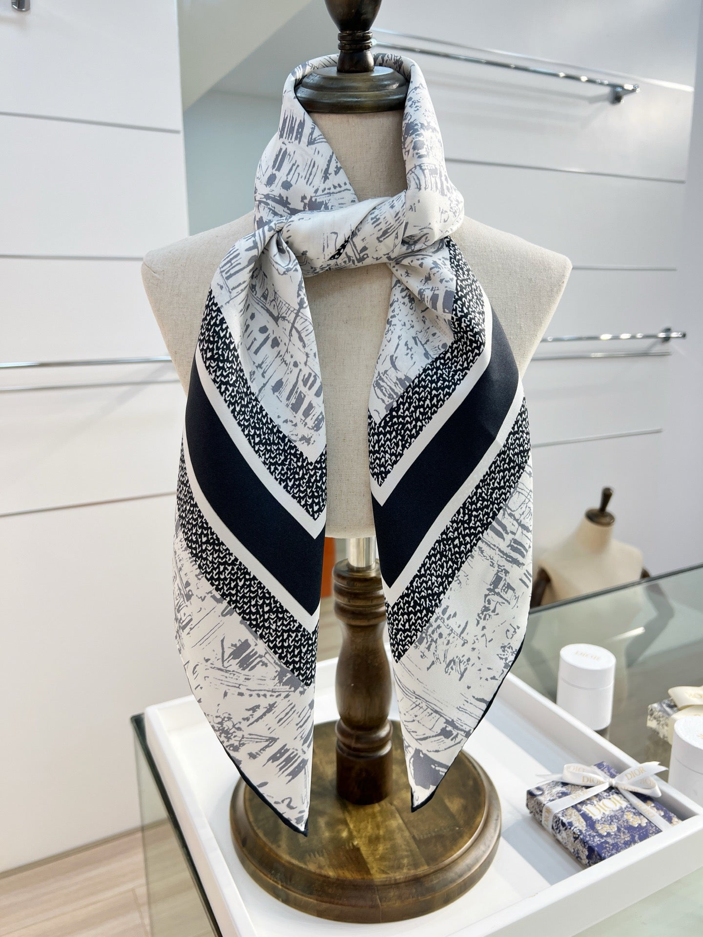 CD 26s Scarf 90cm In Silk 198371