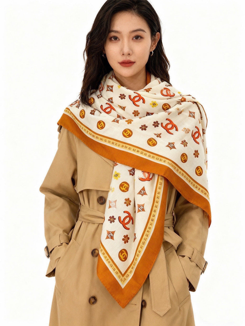 CC 26s Scarf 140 In Cashmere Silk 306121