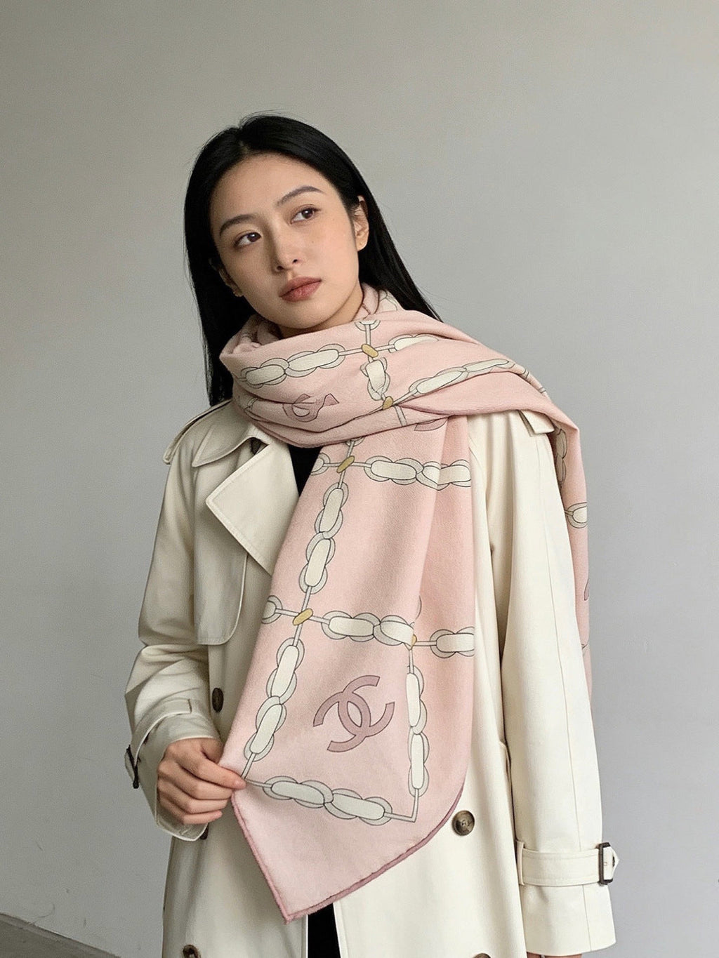CC 26s Scarf 140 In Cashmere Silk 306125