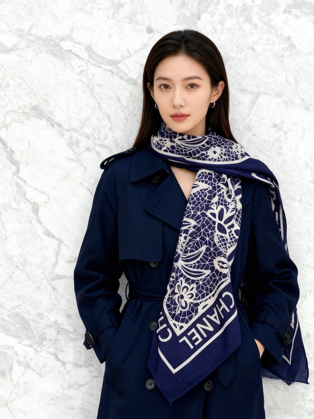 CC 26s Scarf 140 In Cashmere Silk 306138