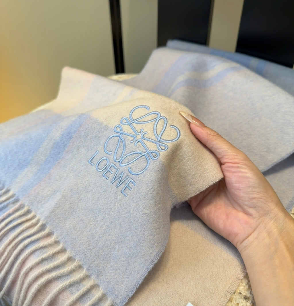 Loewe Scarf 180CM Baby Blue Cashmere 969486