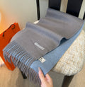 HM Scarf 190 CM Gray Wool 969493