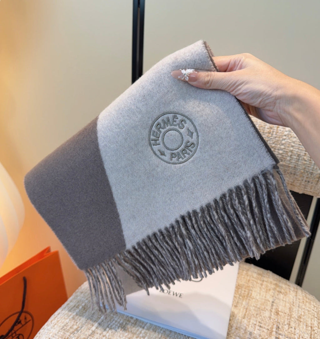 HM Scarf 190 CM Dark Gray Wool 969498