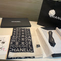 CC Monogram Logo 105x200cm Black White Cashmere 145877