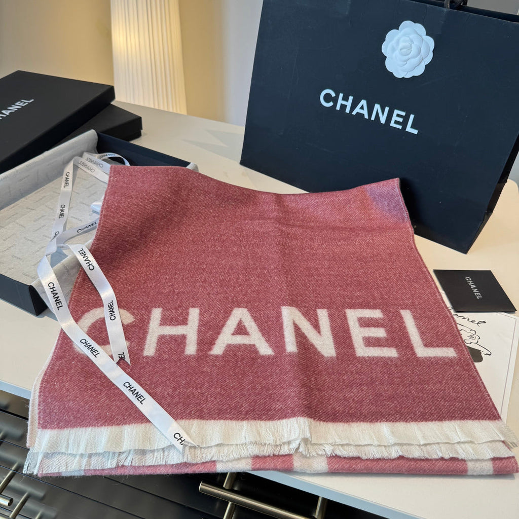 CC Large Double C Scarf 45x175cm Cashmere 145879
