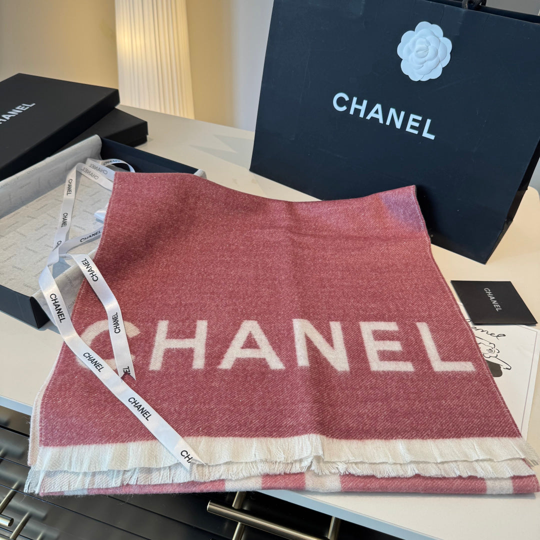 CC Large Double C Scarf 45x175cm Cashmere 145879