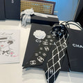 CC Twilly Mini Scarf 120 Black Silk Twill 147674