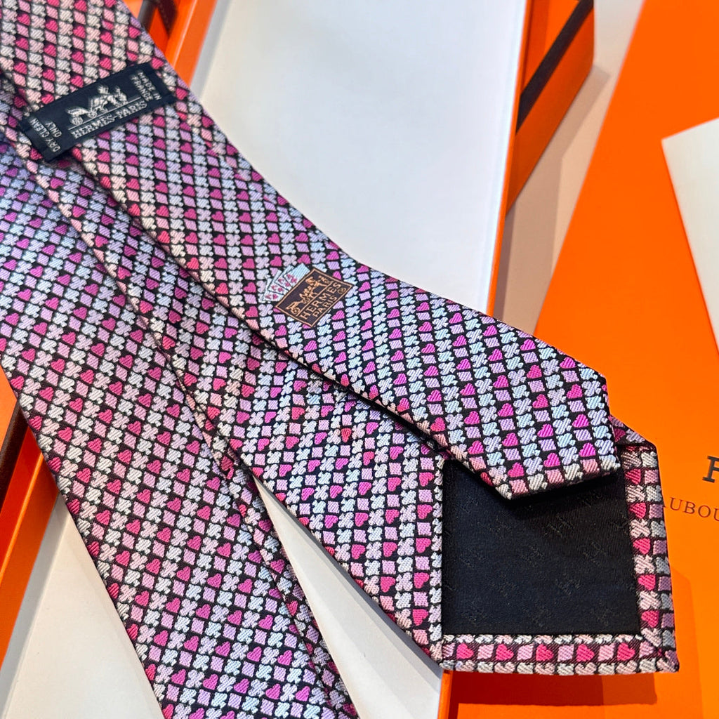 HM Carre d'As Tie Pink Twill Silk 210008
