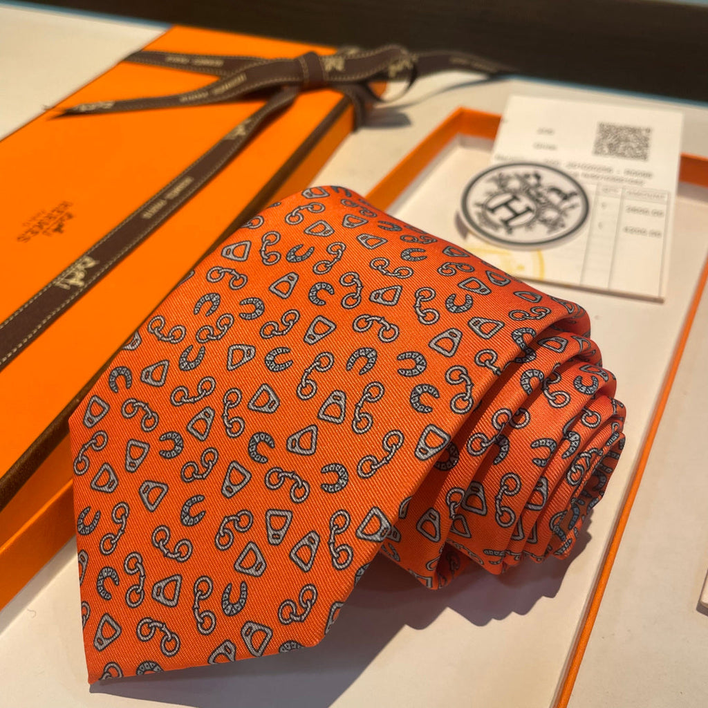 HM Metal en Vrac Twillbi Tie Orange Twill Silk 212113