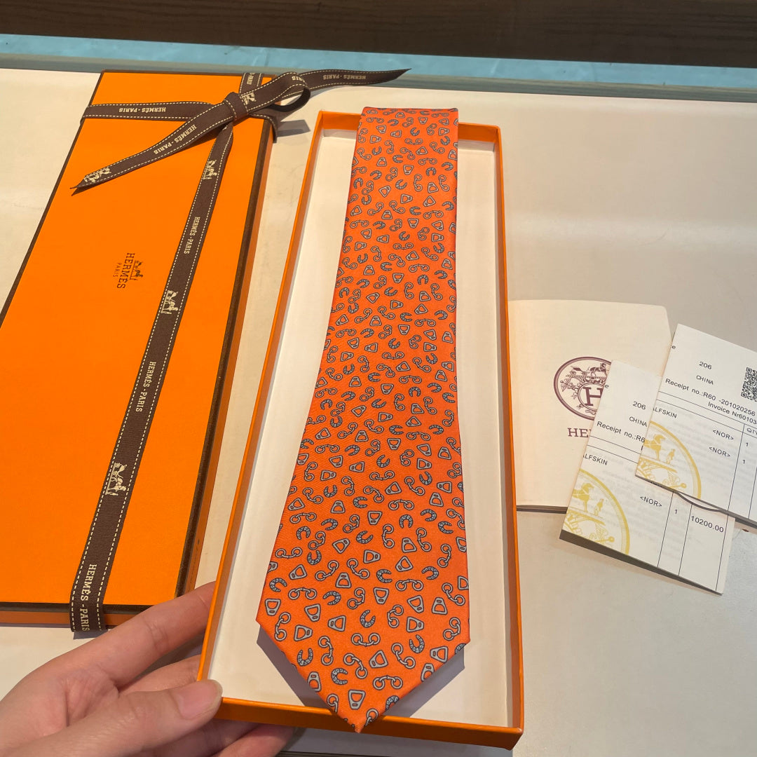 HM Metal en Vrac Twillbi Tie Orange Twill Silk 212113
