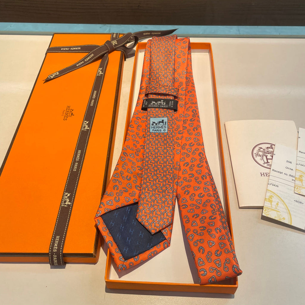 HM Metal en Vrac Twillbi Tie Orange Twill Silk 212113