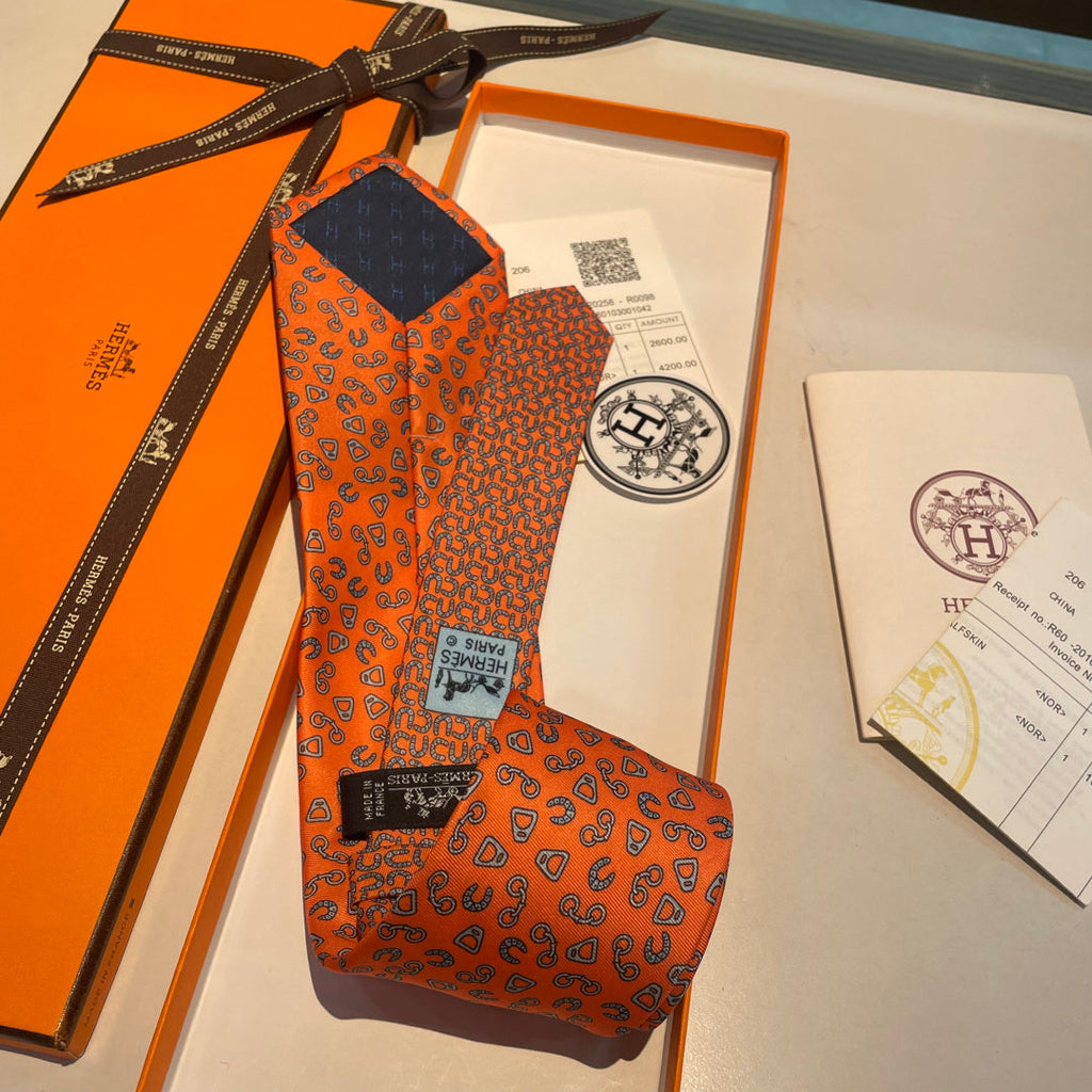 HM Metal en Vrac Twillbi Tie Orange Twill Silk 212113
