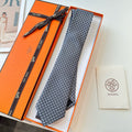 HM Maze Escape Tie Grey Twill Silk 212118