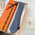 HM Maze Escape Tie Dark Blue Twill Silk 212120