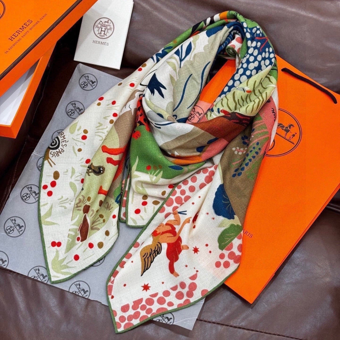 HM 26s Scarf 140 In Cashmere And Silk 303102