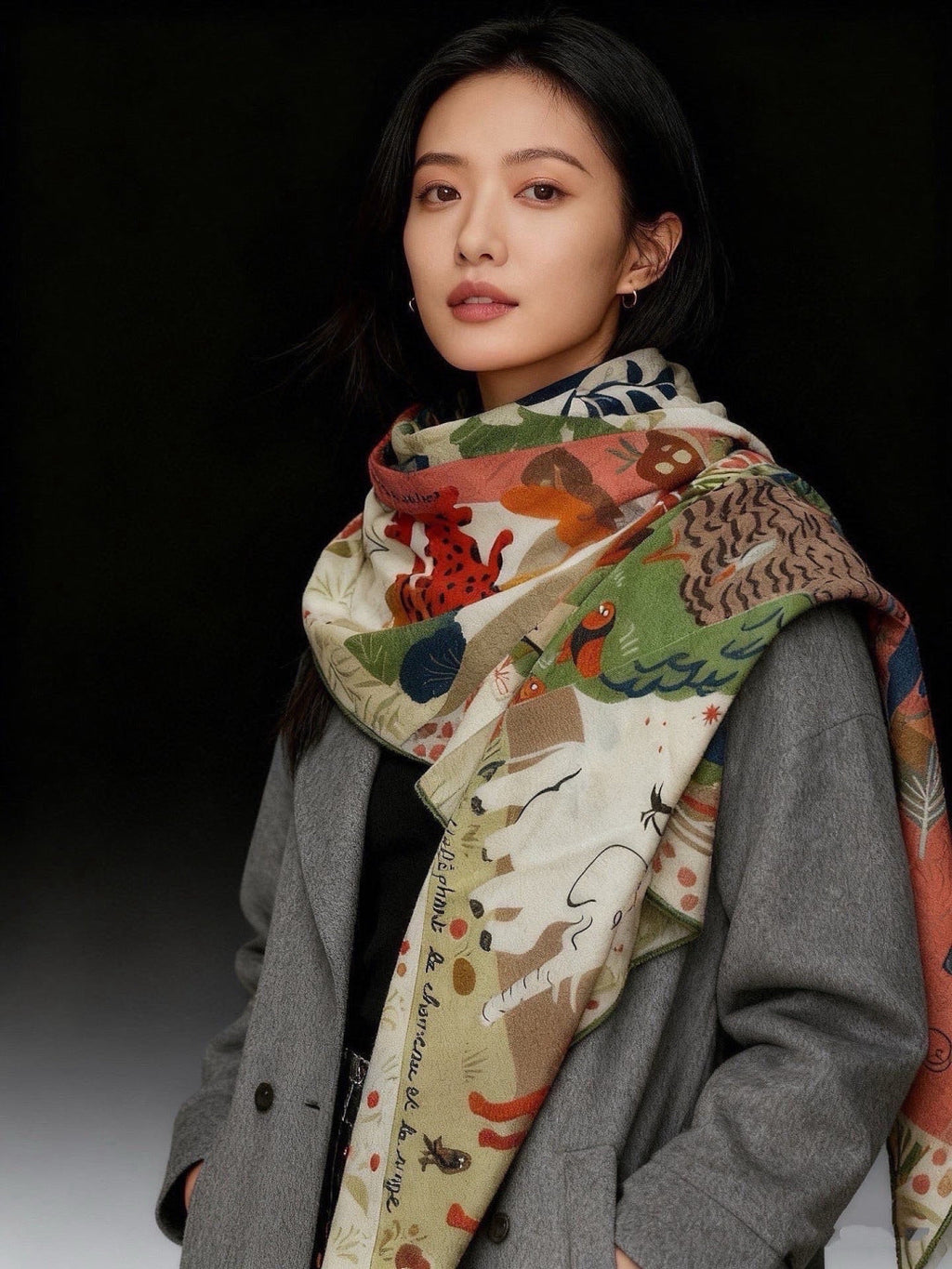 HM 26s Scarf 140 In Cashmere And Silk 303102