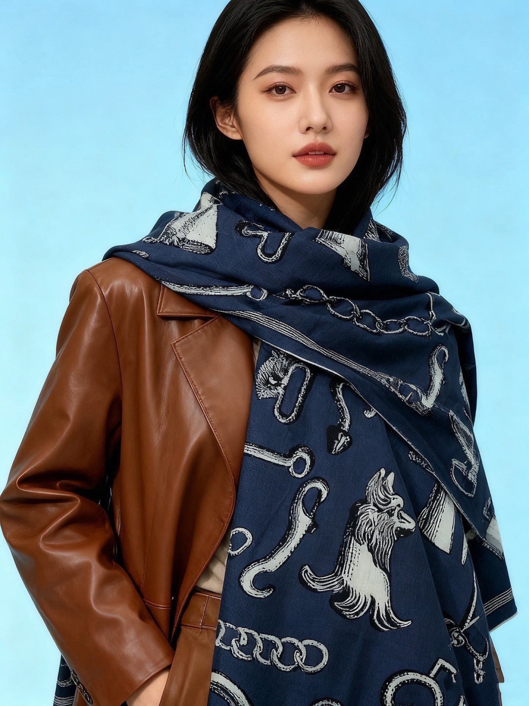 HM 26s Scarf 140 In Cashmere And Silk 303157