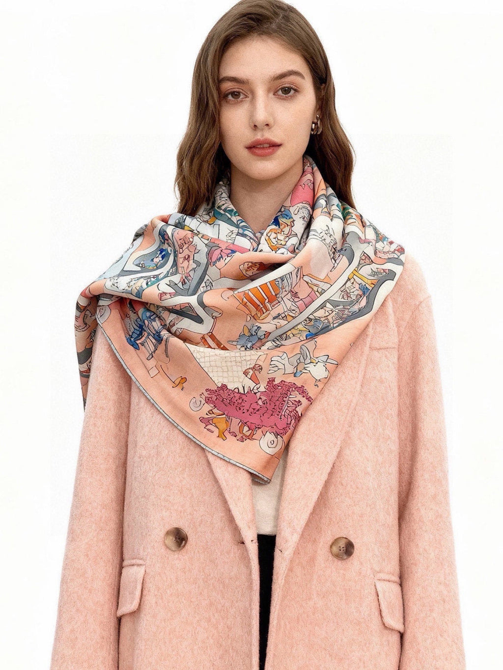 HM 26s Scarf 140 In Cashmere And Silk 304245
