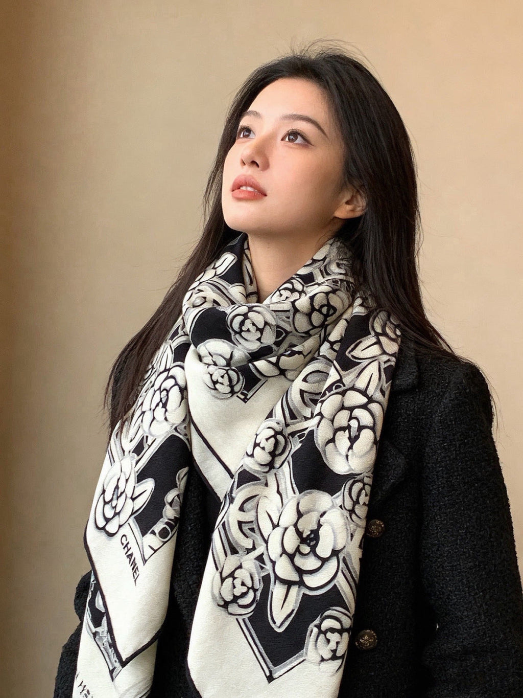 CC 26s Scarf 140 In Cashmere Silk 309373