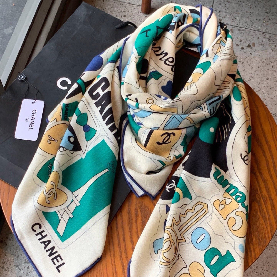 CC 26s Scarf 140 In Silk Cashmere 309868