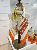 HM 26s Printed Square Scarf 88 In Silk 309940