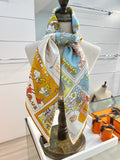 HM 26s Printed Square Scarf 88 In Silk 309942
