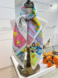 HM 26s Printed Square Scarf 88 In Silk 309945