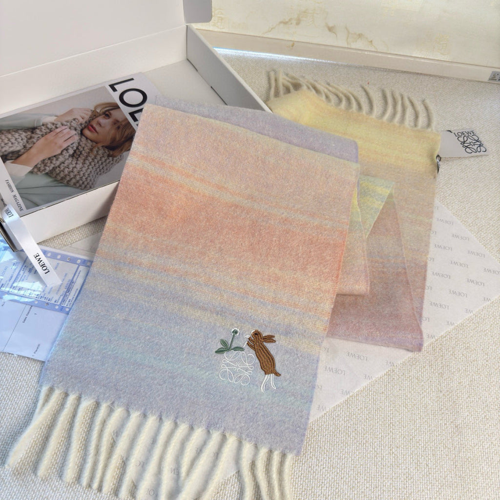 Loewe Scarf 180CM Mutilcolor Cashmere 968377