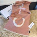 CC 25 Scarf 200cm White Pink Lambswool 968390