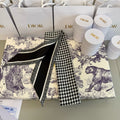 CD Twilly Mini Scarf 105cm Black Mulberry Silk 766722
