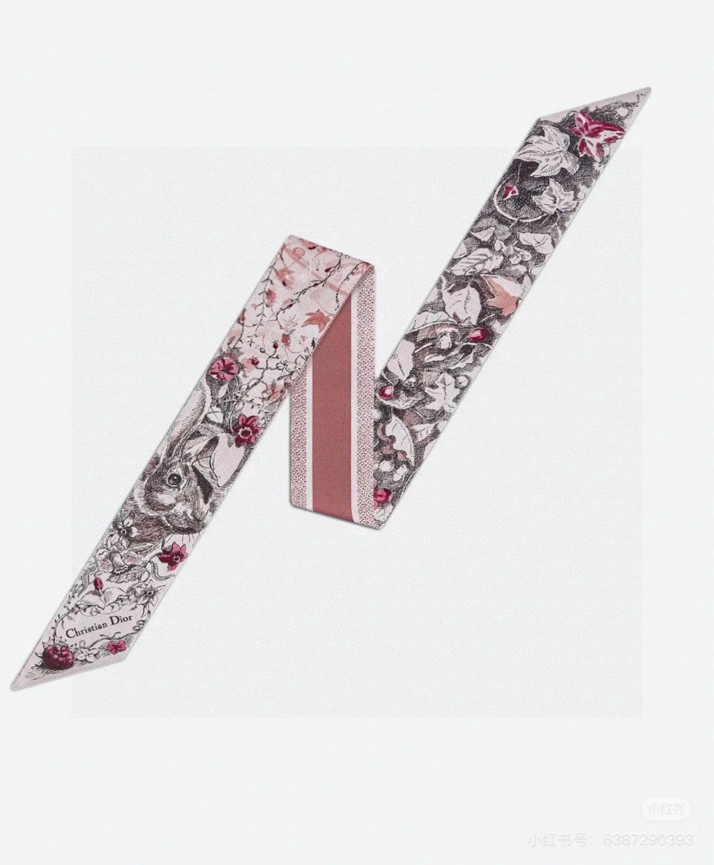 CD Twilly Mini Scarf 105cm Purple Colorful Mulberry Silk 902528