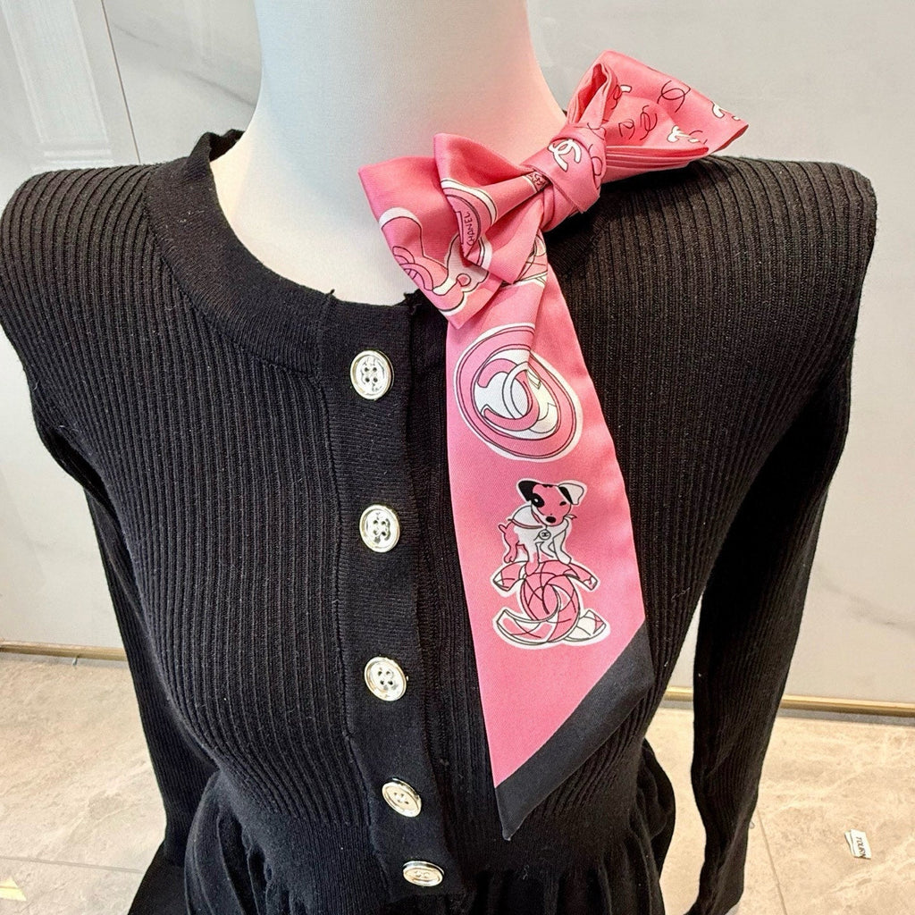 CC Twilly Mini Scarf 120cm Pink Mulberry Silk 935248