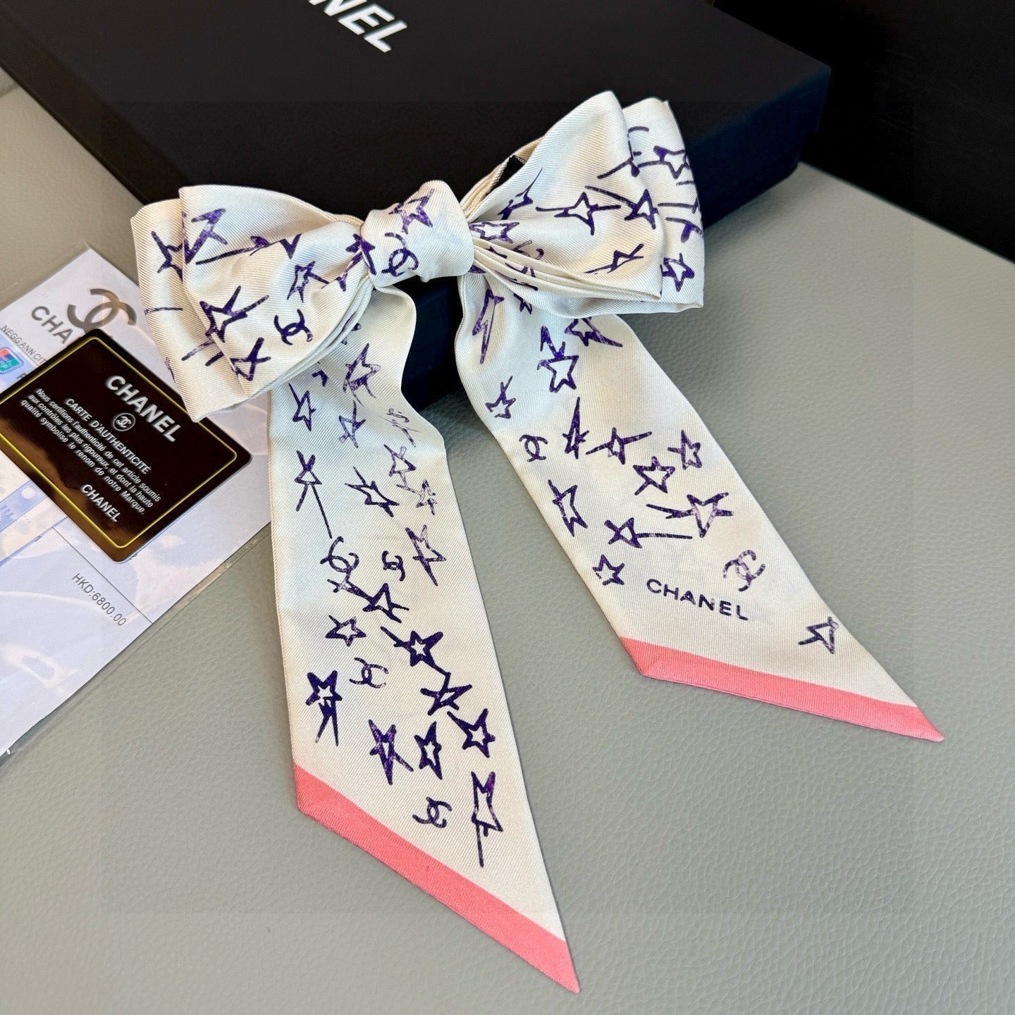 CC Twilly Mini Star 120cm White Blue Mulberry Silk 941930