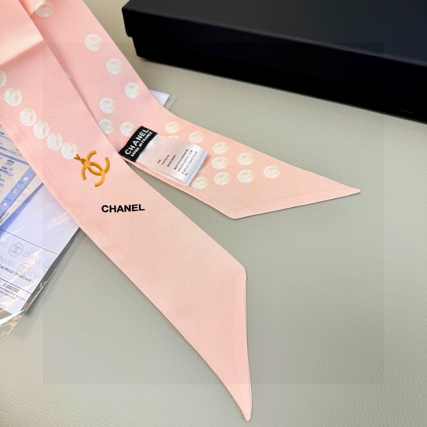CC Twilly Mini Scarf 120cm Light Pink Mulberry Silk 949111