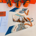 HM Twilly Mini Scarf 105 Orange Terracotta Silk Twill 153181