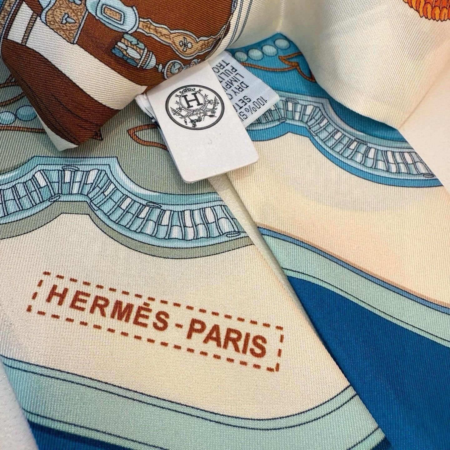 HM Twilly Mini Scarf 105 Orange Terracotta Silk Twill 153181