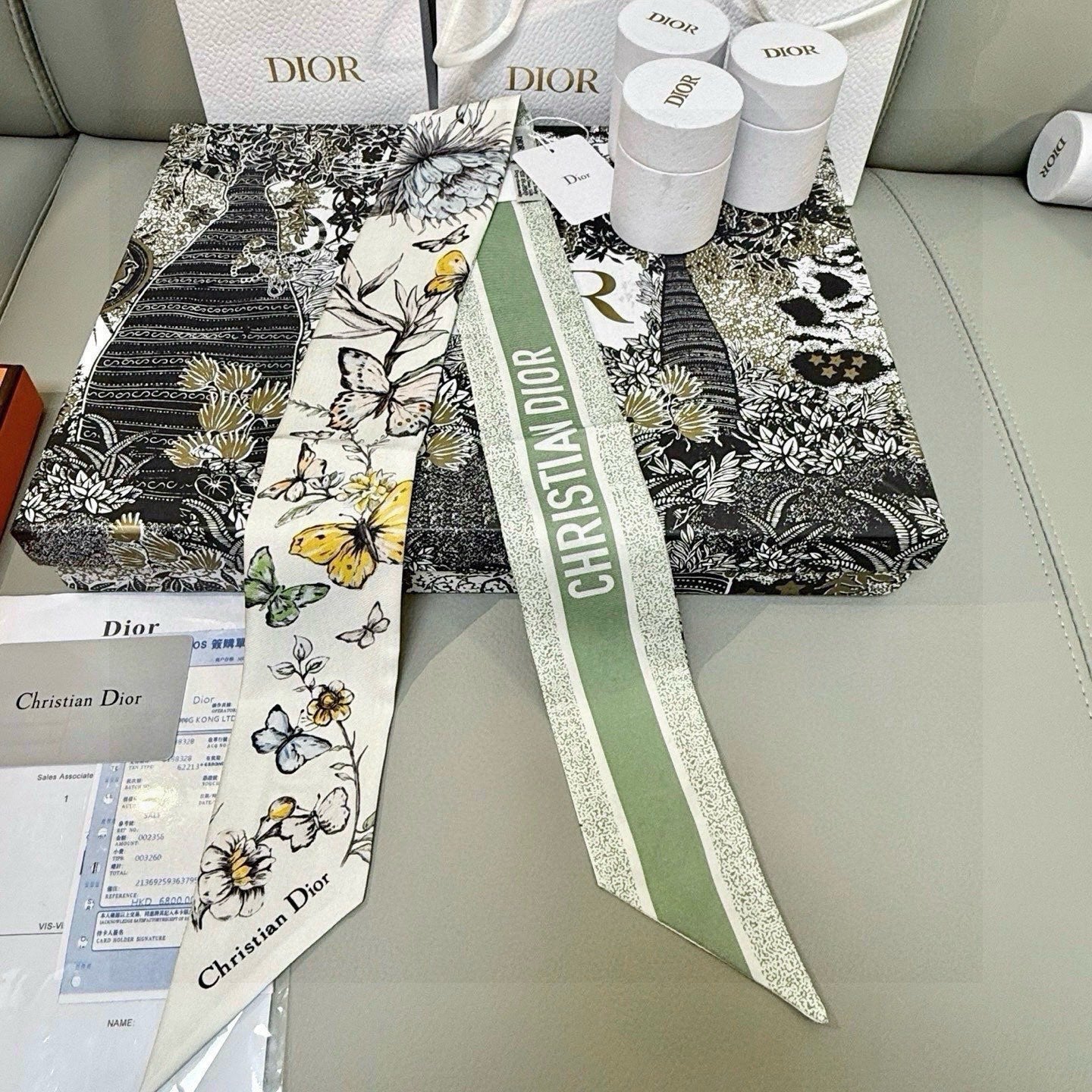 CD 26s Scarf 100cm In Silk 305836