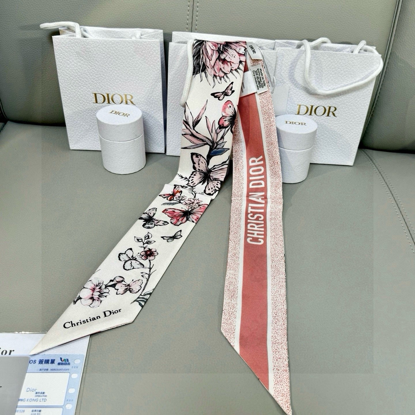 CD 26s Scarf 100cm In Silk 305837