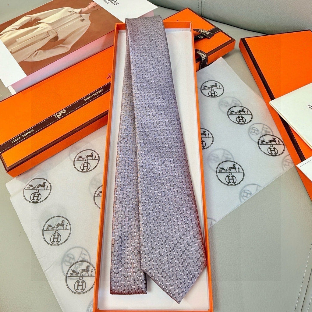 HM Hilario Tie Light Purple Twill Silk 209998