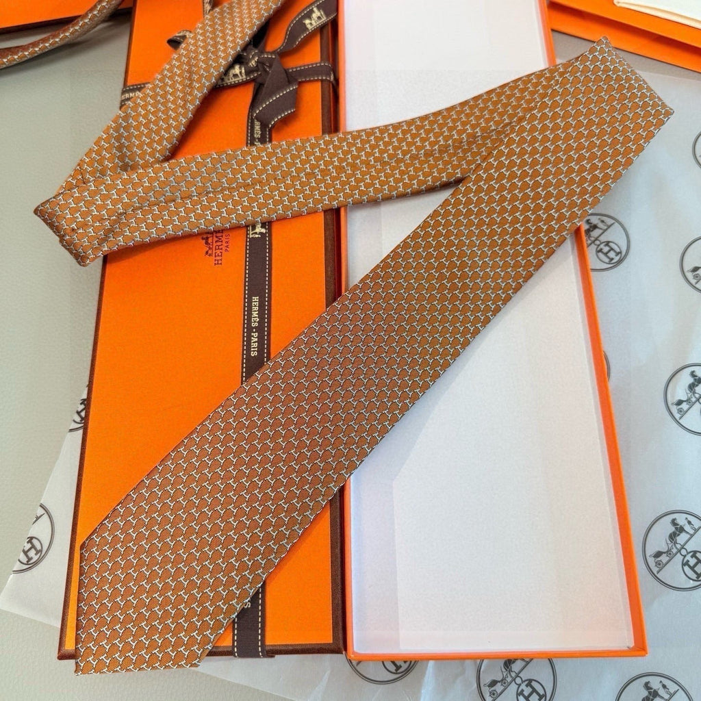 HM Hilario Tie Brown Twill Silk 209999