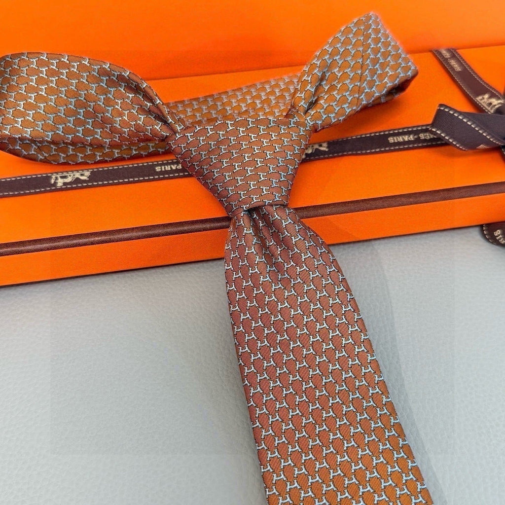 HM Hilario Tie Brown Twill Silk 209999