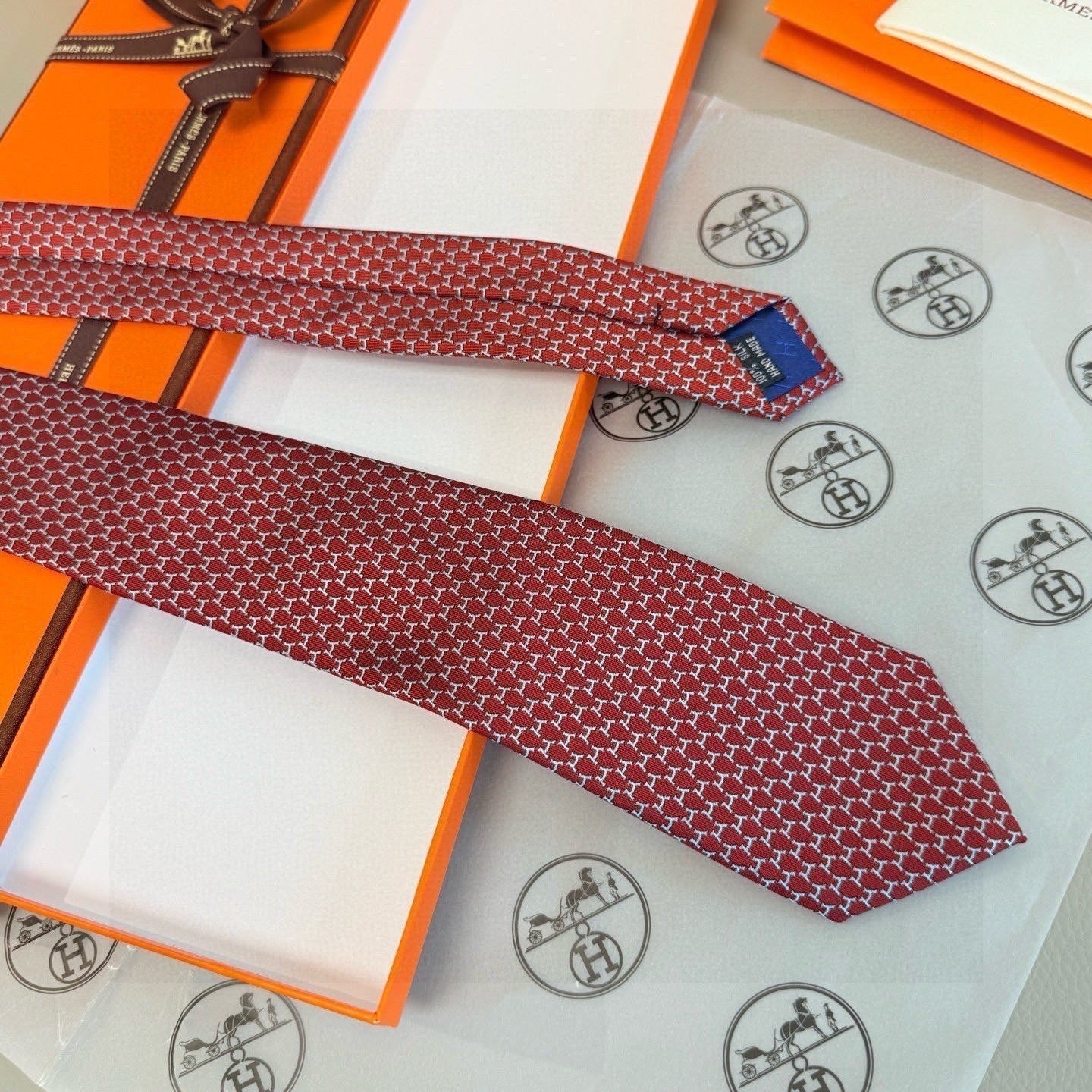HM Hilario Tie Burgundy Twill Silk 210001